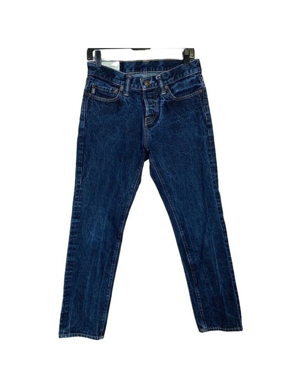 Abercrombie & Fitch Mens Straight Leg Jeans Dark Wash Button Fly 28x30 Cotton